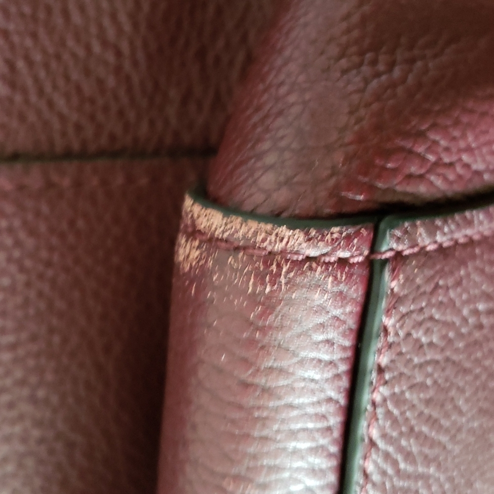 Coach Burgundy Oxblood Leather Tote Bag - Picture 11 of 14